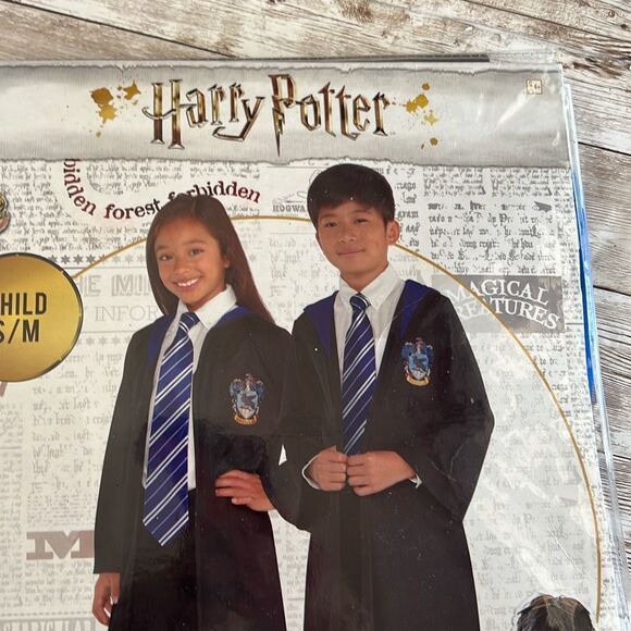 NWT HARRY POTTER Child Ravenclaw Robe Hooded Costume S/M Boy Girl Halloween NEW - Picture 5 of 8